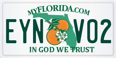 FL license plate EYNV02