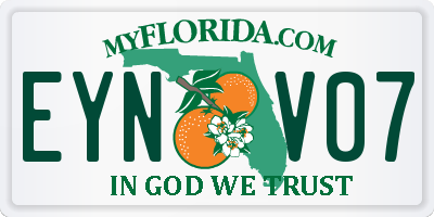 FL license plate EYNV07