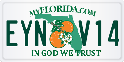 FL license plate EYNV14