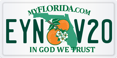FL license plate EYNV20
