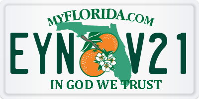 FL license plate EYNV21