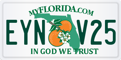 FL license plate EYNV25