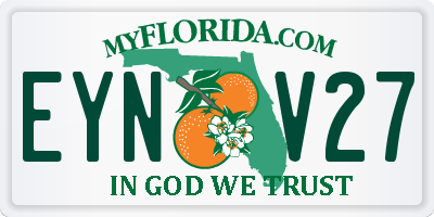 FL license plate EYNV27