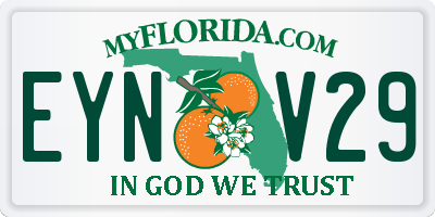 FL license plate EYNV29