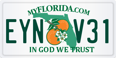 FL license plate EYNV31