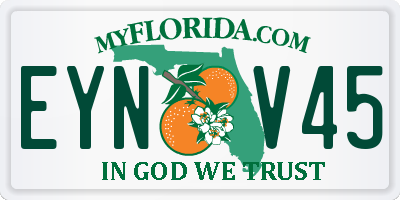 FL license plate EYNV45