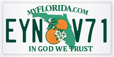 FL license plate EYNV71