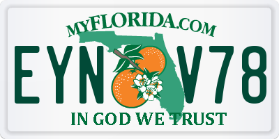 FL license plate EYNV78