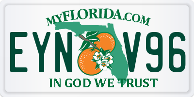 FL license plate EYNV96