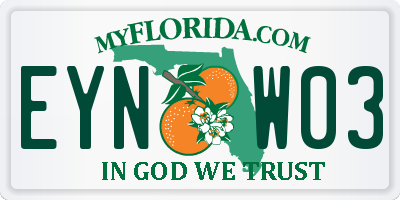 FL license plate EYNW03