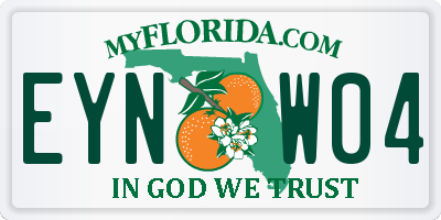 FL license plate EYNW04