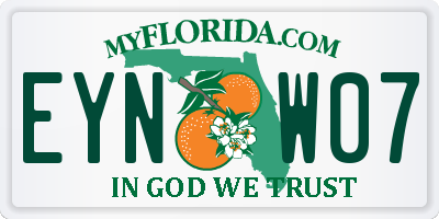 FL license plate EYNW07