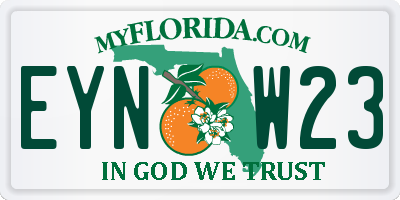 FL license plate EYNW23