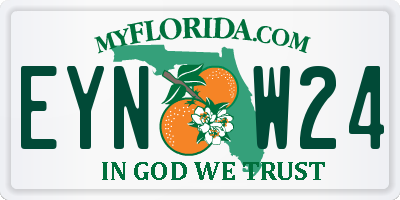 FL license plate EYNW24