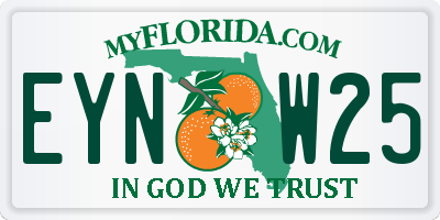 FL license plate EYNW25