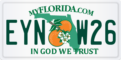 FL license plate EYNW26