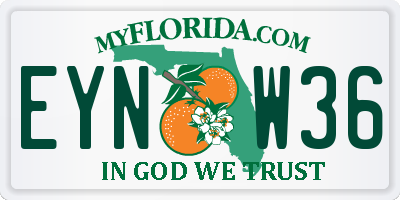 FL license plate EYNW36