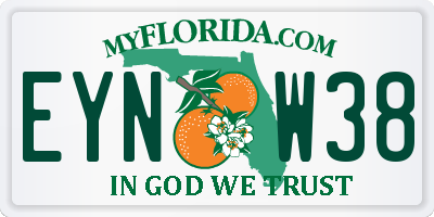 FL license plate EYNW38