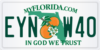 FL license plate EYNW40
