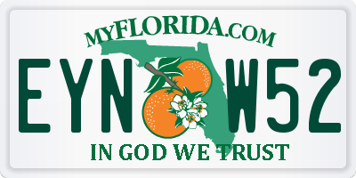 FL license plate EYNW52