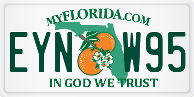 FL license plate EYNW95
