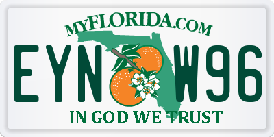 FL license plate EYNW96