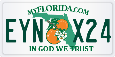 FL license plate EYNX24