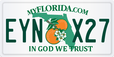FL license plate EYNX27