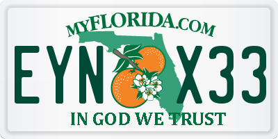 FL license plate EYNX33