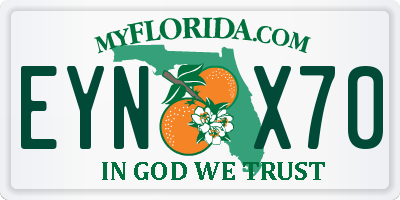 FL license plate EYNX70