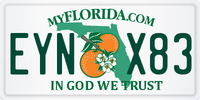 FL license plate EYNX83