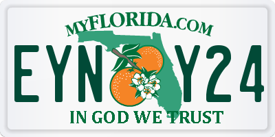 FL license plate EYNY24