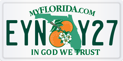 FL license plate EYNY27