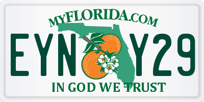 FL license plate EYNY29