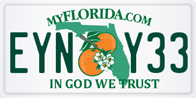 FL license plate EYNY33
