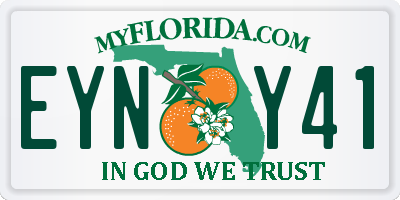 FL license plate EYNY41