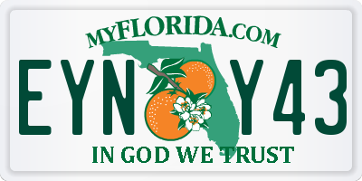 FL license plate EYNY43