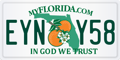 FL license plate EYNY58