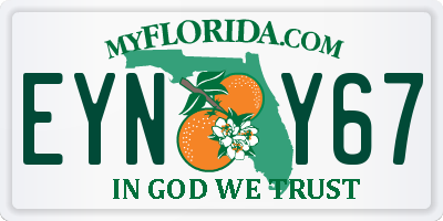 FL license plate EYNY67