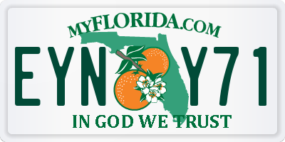 FL license plate EYNY71