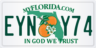 FL license plate EYNY74