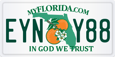 FL license plate EYNY88