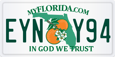 FL license plate EYNY94