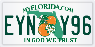 FL license plate EYNY96