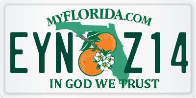 FL license plate EYNZ14