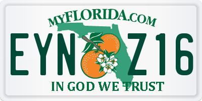 FL license plate EYNZ16