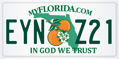 FL license plate EYNZ21