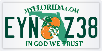 FL license plate EYNZ38