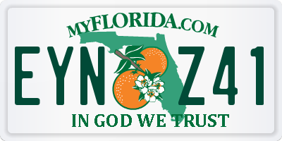 FL license plate EYNZ41