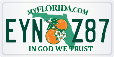 FL license plate EYNZ87